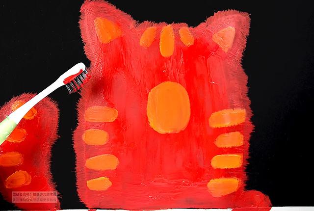 小猫水粉画图片大全，儿童超简单水粉画动物 第4张
