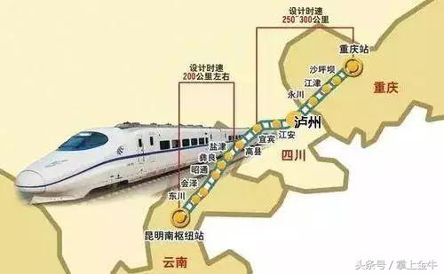 渝昆高铁最新线路图及站点（渝昆高铁开工最新消息） 第1张