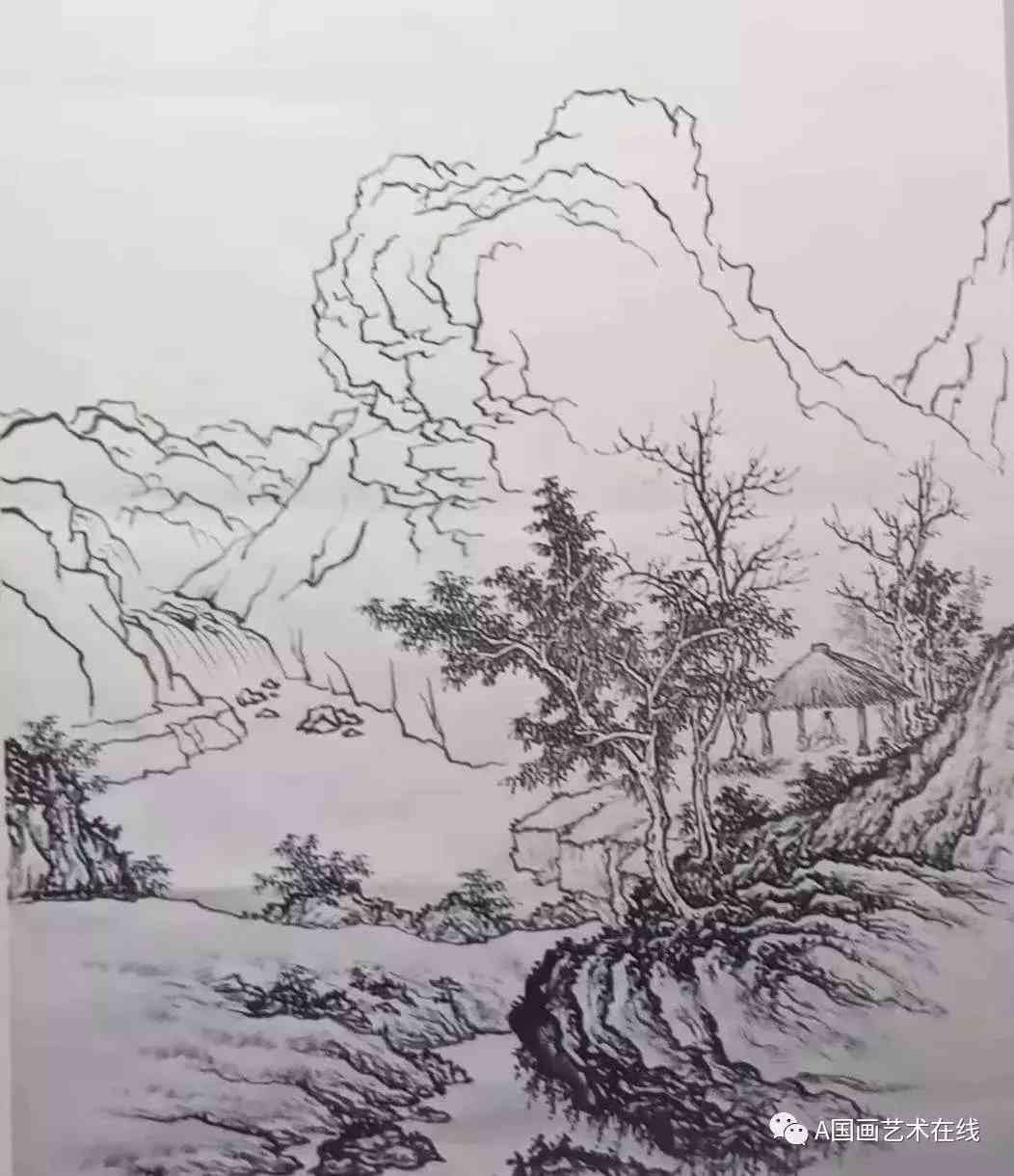 中国画山川技法（中国画技法——山川的几种画法） 第19张
